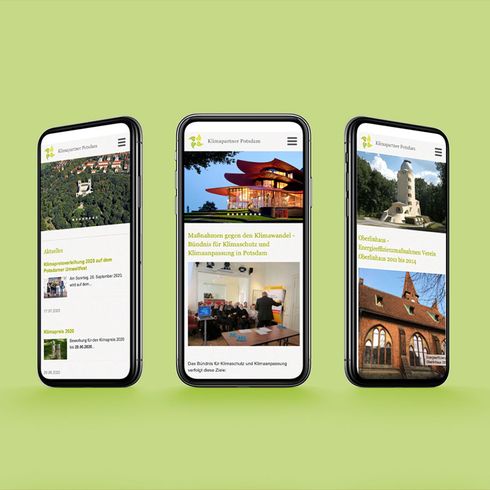 Website für Klimapartner Potsdam