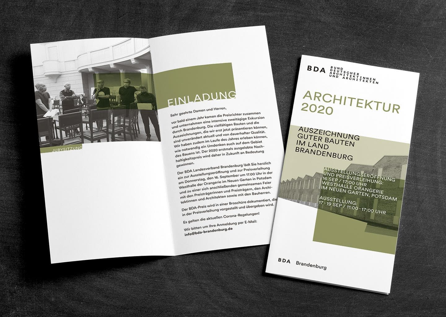 Einladungsflyer Architekturpreis 2020